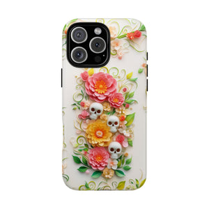 Flowers & Skulls Cute iPhone Case