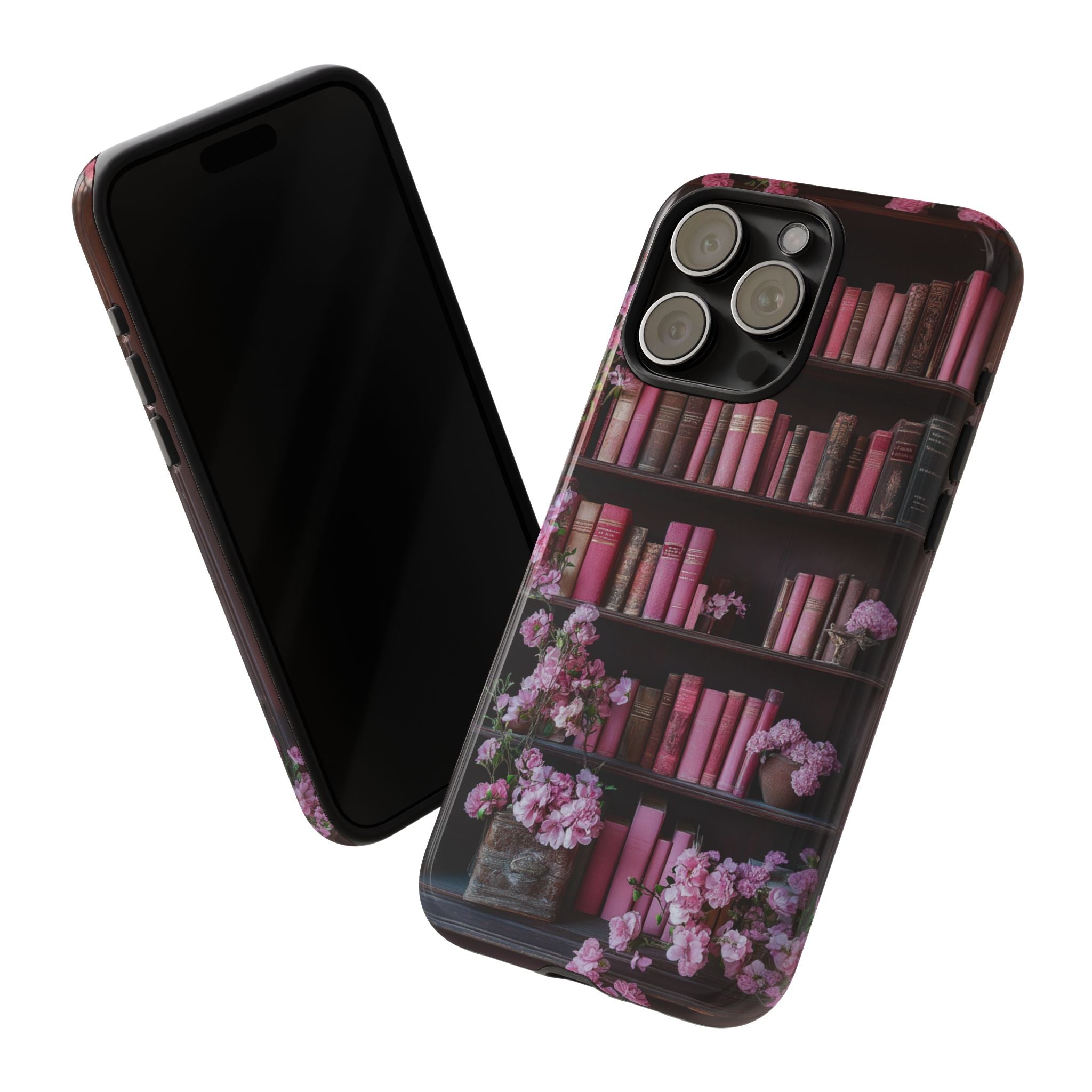 Pink Books iPhone Tough Case, Bookish Phone Case