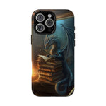 Load image into Gallery viewer, Book Dragon iPhone Tough Case, Fantasy Phone Case, Bookish Phone Case
