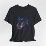 Load image into Gallery viewer, Flame Wizard Tee, Bella Canvas 3001, Fantasy T-Shirt, Wizard T-Shirt
