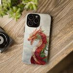 Load image into Gallery viewer, Embroidered Effect Dragon iPhone Tough Case, Fantasy Phone Case
