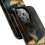 Load image into Gallery viewer, Baby Book Dragon iPhone Tough Case, Fantasy Phone Case, Bookish Phone Case
