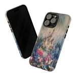 Load image into Gallery viewer, Embroidered Effect Castle iPhone Tough Case, Fantasy Phone Case
