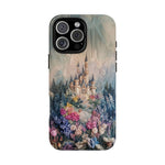 Load image into Gallery viewer, Embroidered Effect Castle iPhone Tough Case, Fantasy Phone Case
