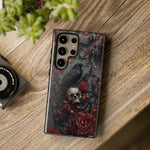 Load image into Gallery viewer, Gothic Raven &amp; Skull Samsung Phone Case
