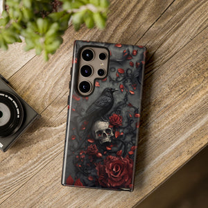 Gothic Raven & Skull Samsung Phone Case