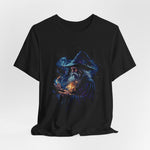 Load image into Gallery viewer, Flame Wizard Tee, Bella Canvas 3001, Fantasy T-Shirt, Wizard T-Shirt
