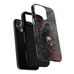 Load image into Gallery viewer, Gothic Raven &amp; Skull iPhone Case
