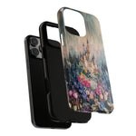 Load image into Gallery viewer, Embroidered Effect Castle iPhone Tough Case, Fantasy Phone Case
