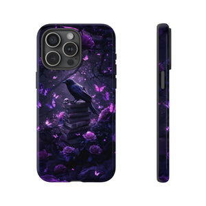 Gothic Raven Bookish iPhone Tough Case, Bookish Phone Case