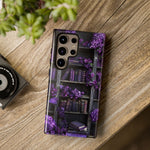 Load image into Gallery viewer, Purple Gothic Bookshelf Samsung Phone Case

