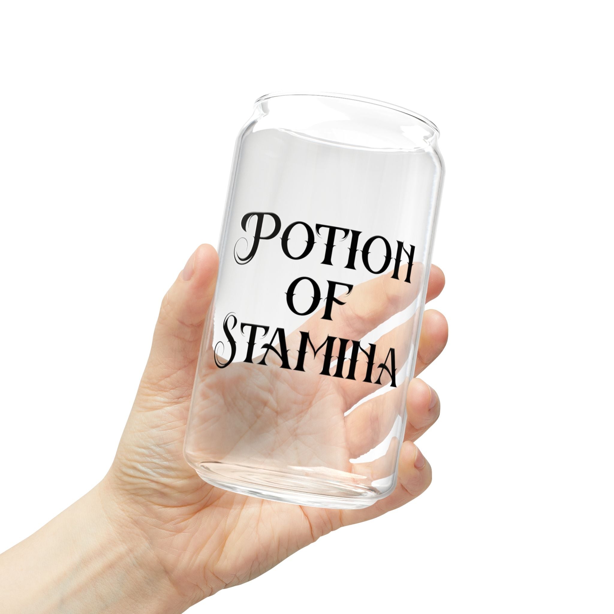 Potion of Stamina Sipper Glass, 16 oz Sipper Glass, Gift for Gamers, Gamer Glass, Gamer Gifts