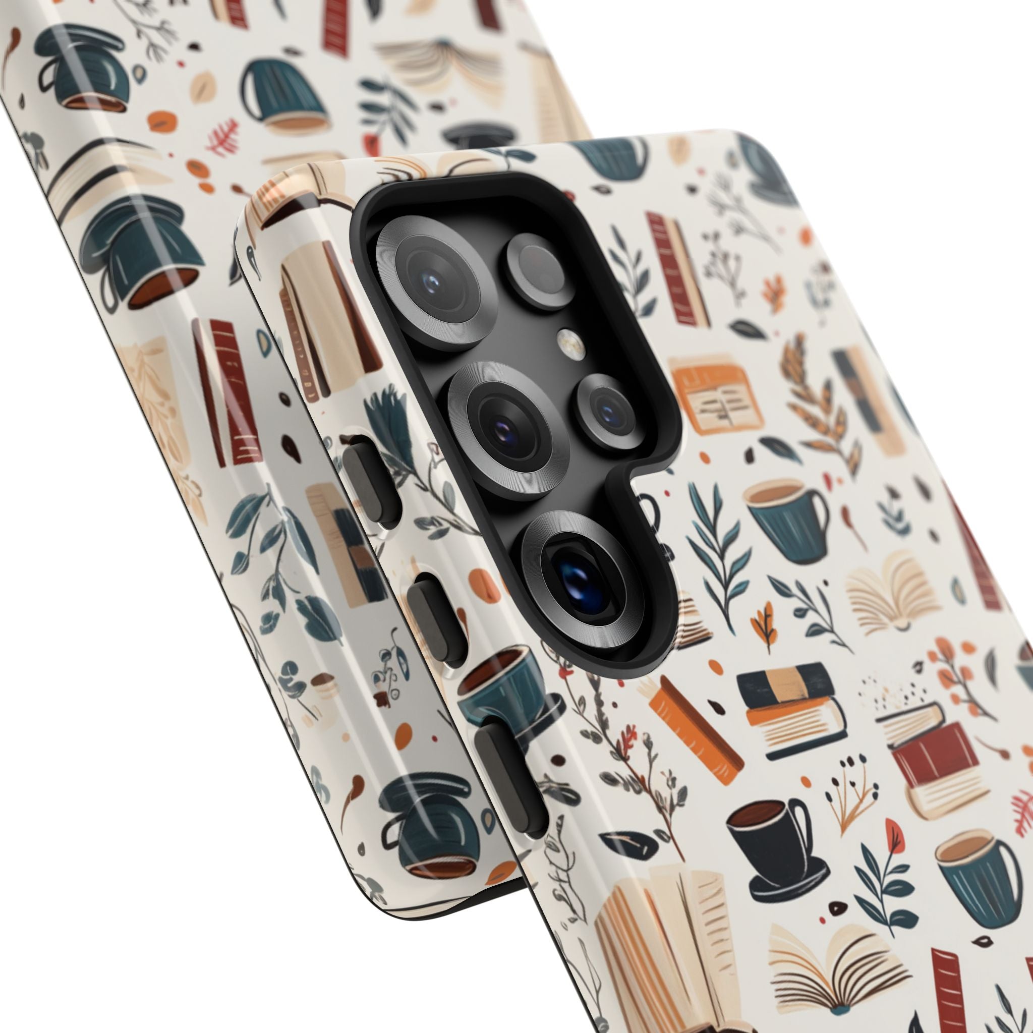Cozy Books and Coffee Samsung Phone Case