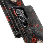Load image into Gallery viewer, Gothic Raven &amp; Skull Samsung Phone Case
