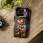 Load image into Gallery viewer, Stained Glass Effect iPhone Tough Case, Floral Phone Case
