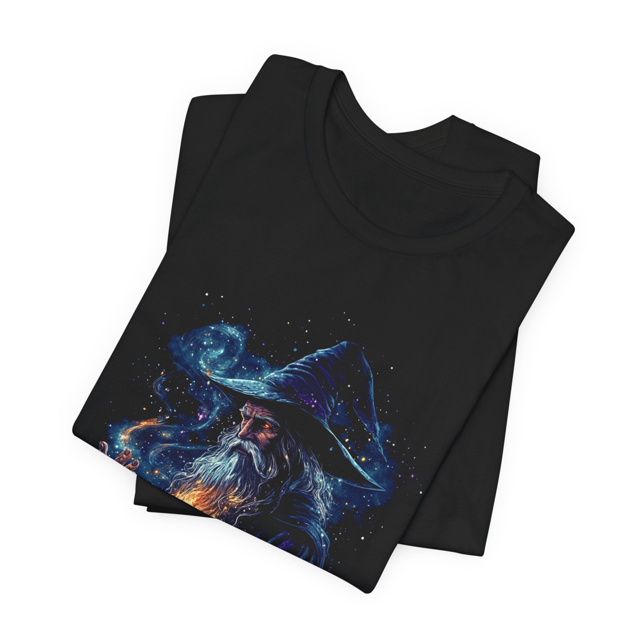 Flame Wizard Tee, Bella Canvas 3001, Fantasy T-Shirt, Wizard T-Shirt