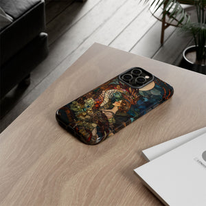 Stained Glass Effect iPhone Tough Case, Dragon Mother Phone Case