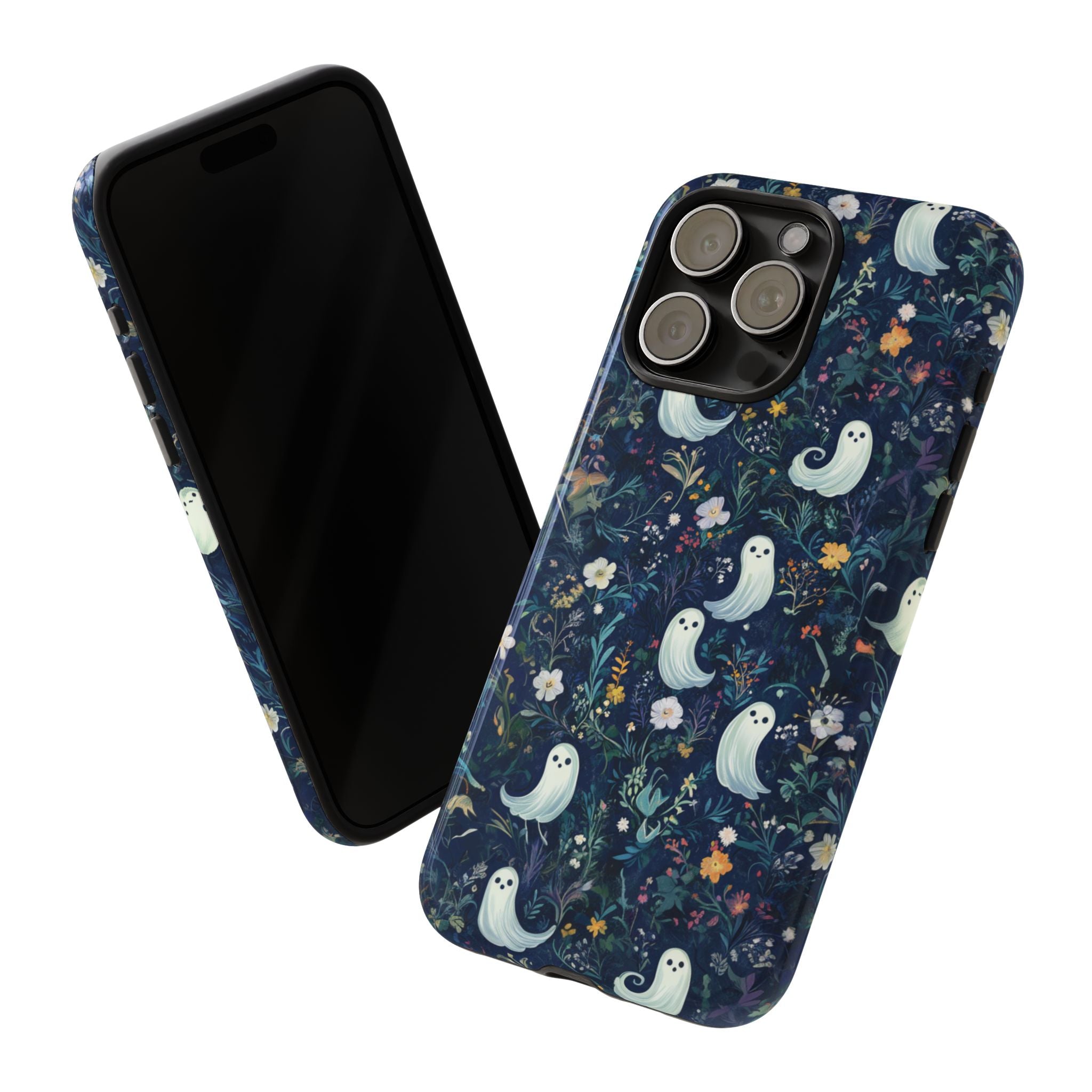 Ghosts & Flowers Cute iPhone Case