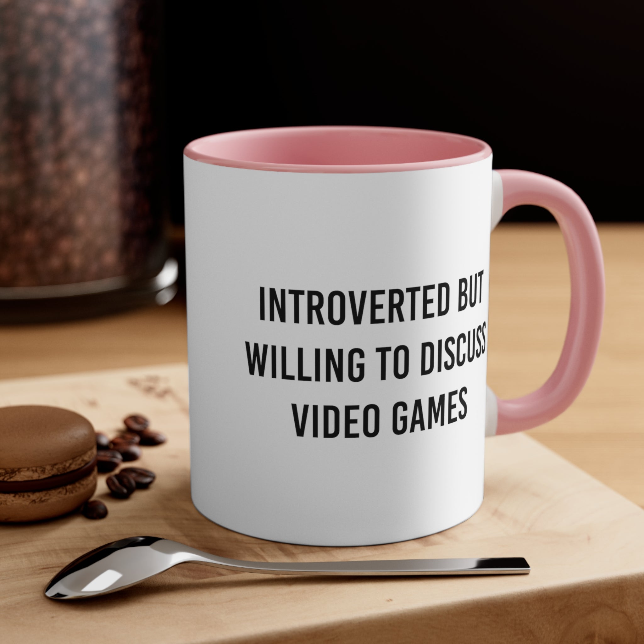 Introverted But Willing to Discuss Video Games Mug, 11oz, Gift for Gamer, Choose Your Color