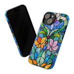 Load image into Gallery viewer, Stained Glass Effect iPhone Tough Case, Floral Phone Case
