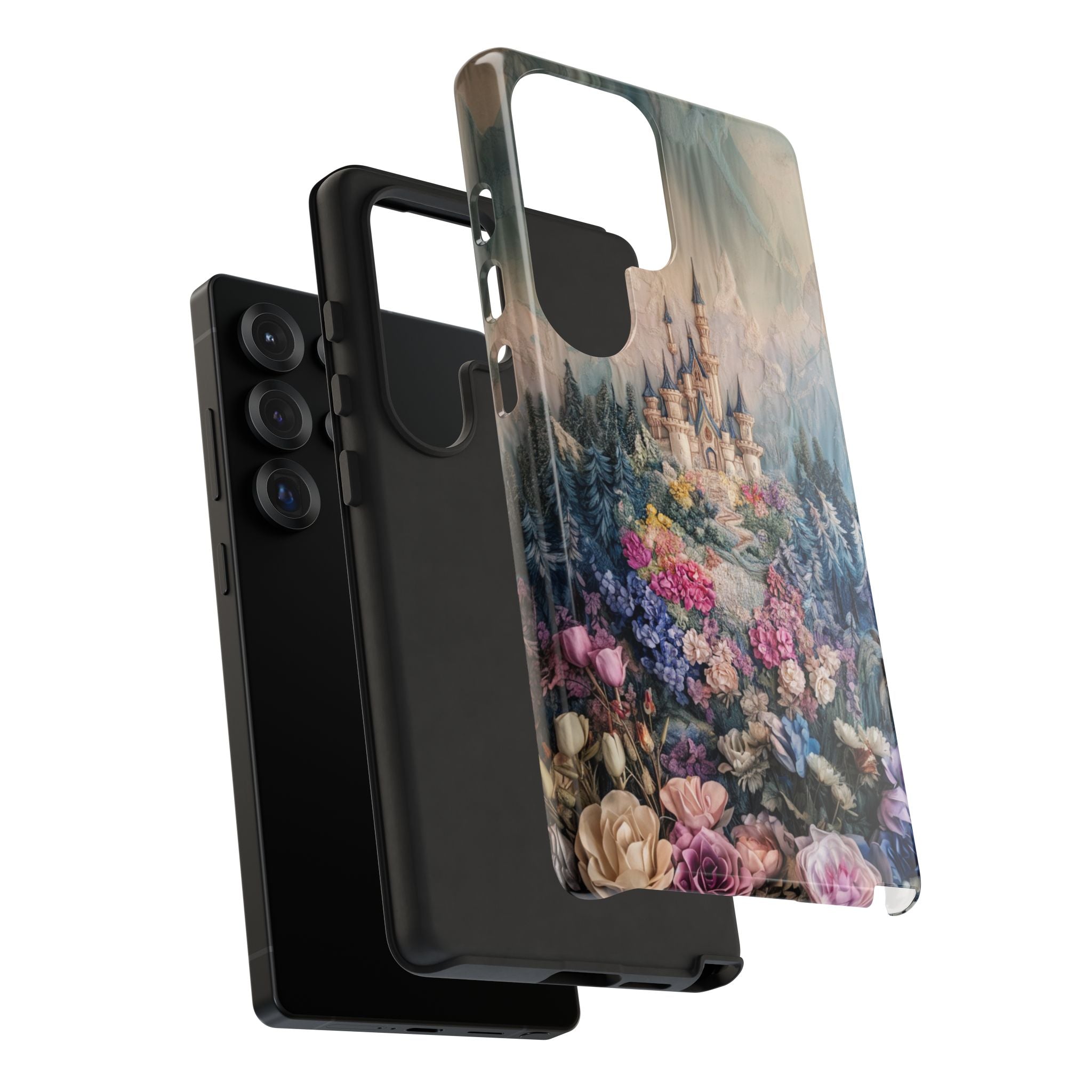 Castle Embroidered Effect Samsung Phone Case