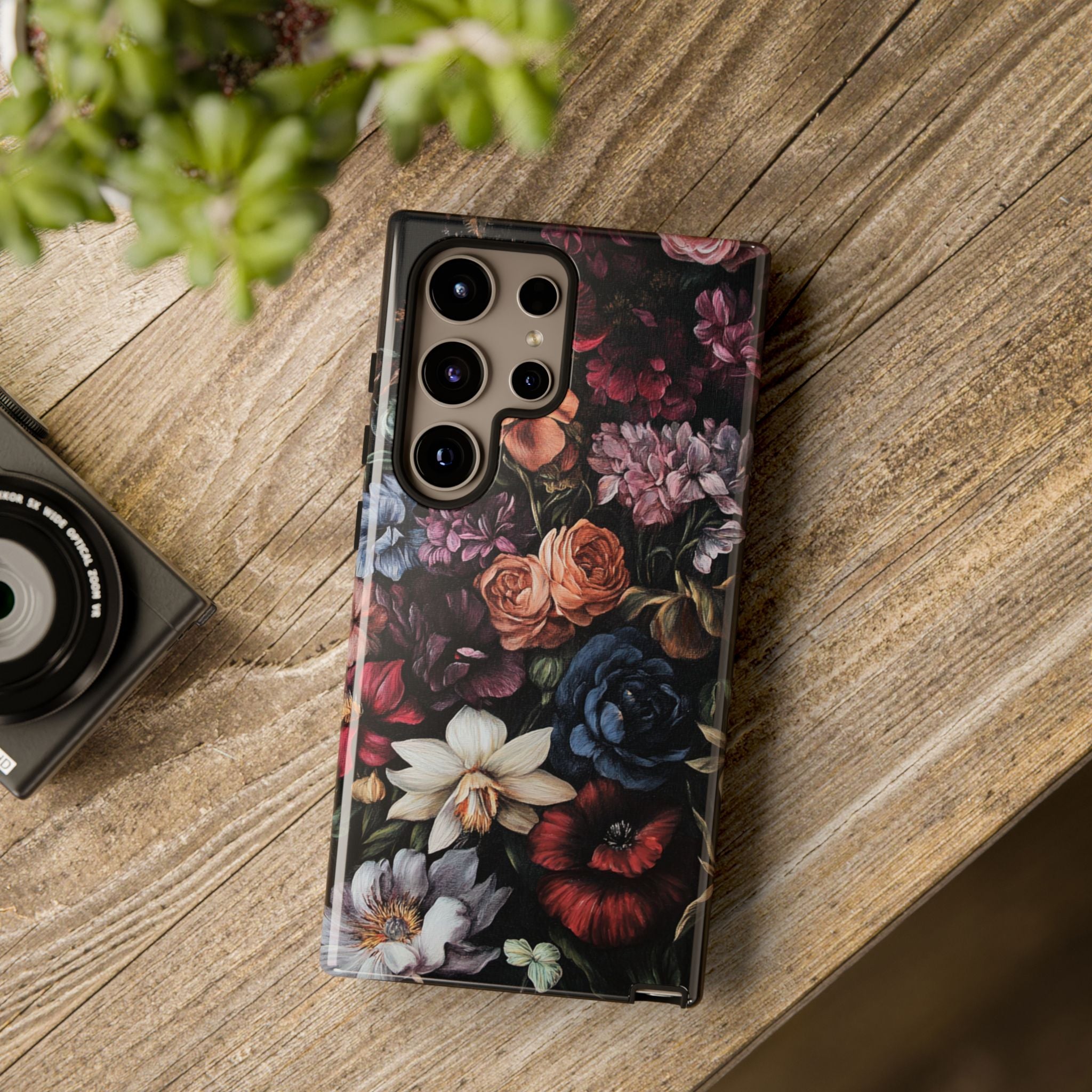 Dark Floral Samsung Phone Case