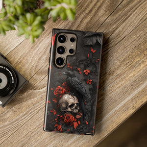Gothic Raven & Skull Samsung Phone Case