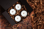 Load image into Gallery viewer, Wood Wick Tea Light Collection - Set of Four (8 hr. Burn Each Candle)
