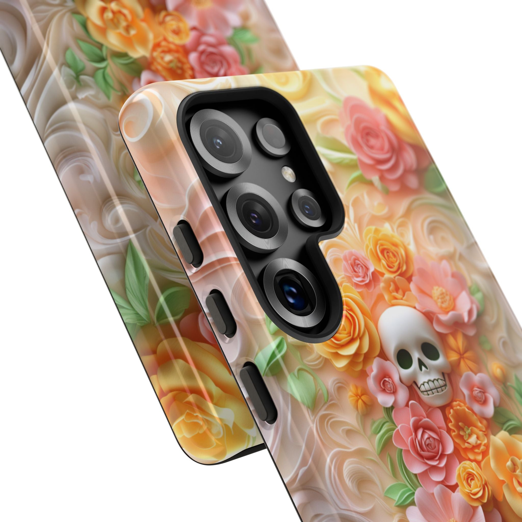 Flowers and Skull Cute Samsung Phone Case