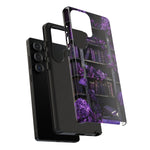 Load image into Gallery viewer, Purple Gothic Bookshelf Samsung Phone Case
