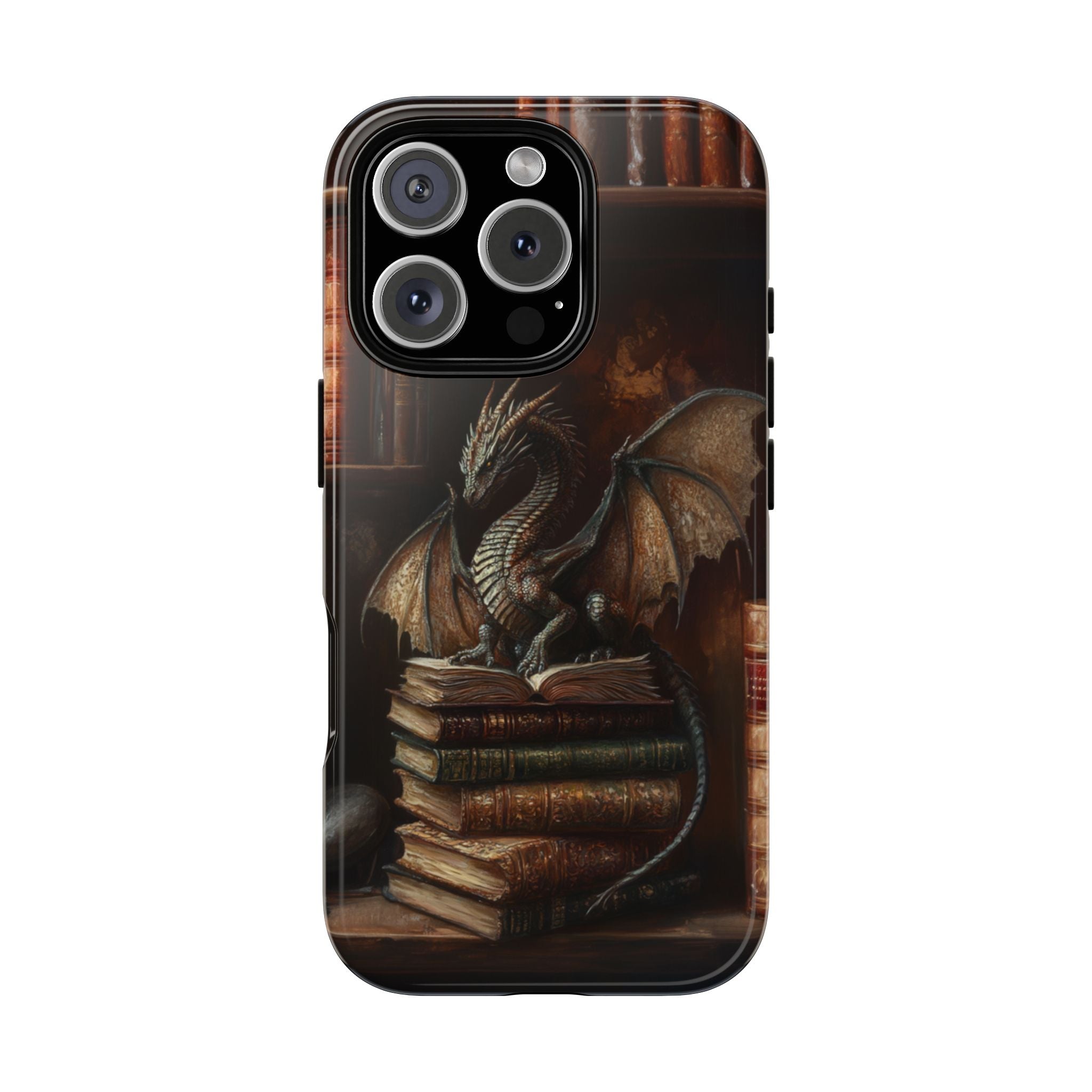 Book Dragon iPhone Tough Case, Fantasy Phone Case, Bookish Phone Case