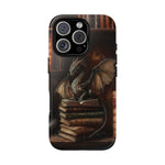 Load image into Gallery viewer, Book Dragon iPhone Tough Case, Fantasy Phone Case, Bookish Phone Case
