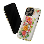 Load image into Gallery viewer, Flowers &amp; Skulls Cute iPhone Case
