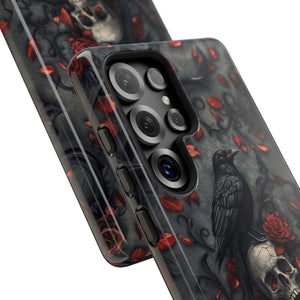 Gothic Raven & Skull Samsung Phone Case