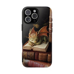 Load image into Gallery viewer, Baby Book Dragon iPhone Tough Case, Fantasy Phone Case, Bookish Phone Case
