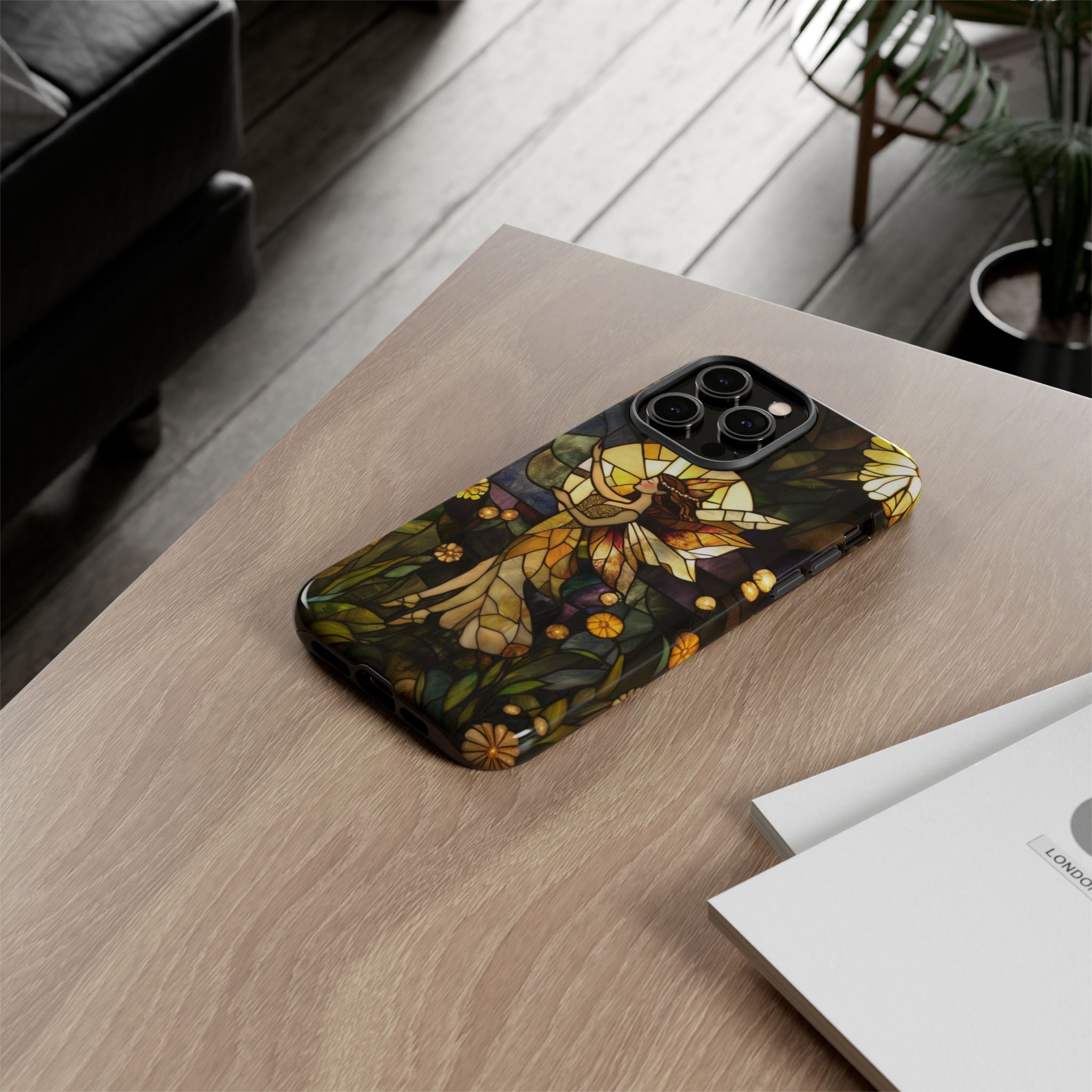 Stained Glass Effect iPhone Tough Case, Fantasy Phone Case, Fairy Phone Case