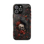 Load image into Gallery viewer, Gothic Raven &amp; Skull iPhone Case
