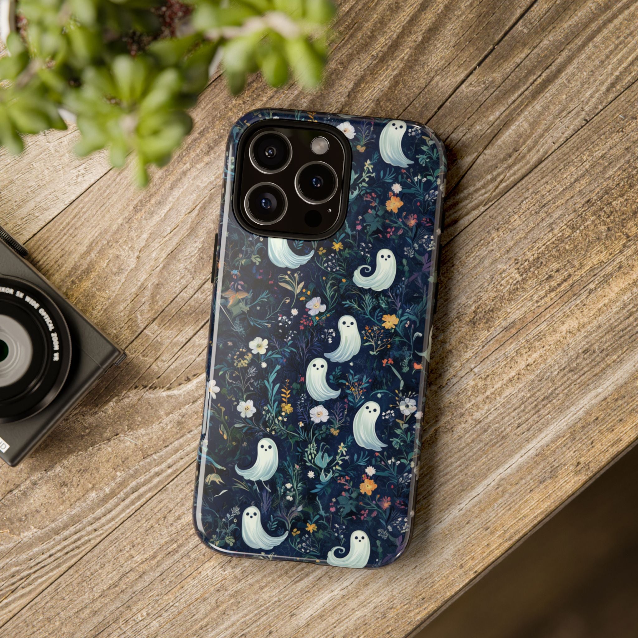 Ghosts & Flowers Cute iPhone Case