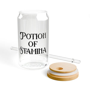 Potion of Stamina Sipper Glass, 16 oz Sipper Glass, Gift for Gamers, Gamer Glass, Gamer Gifts