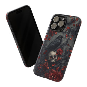 Gothic Raven & Skull iPhone Case