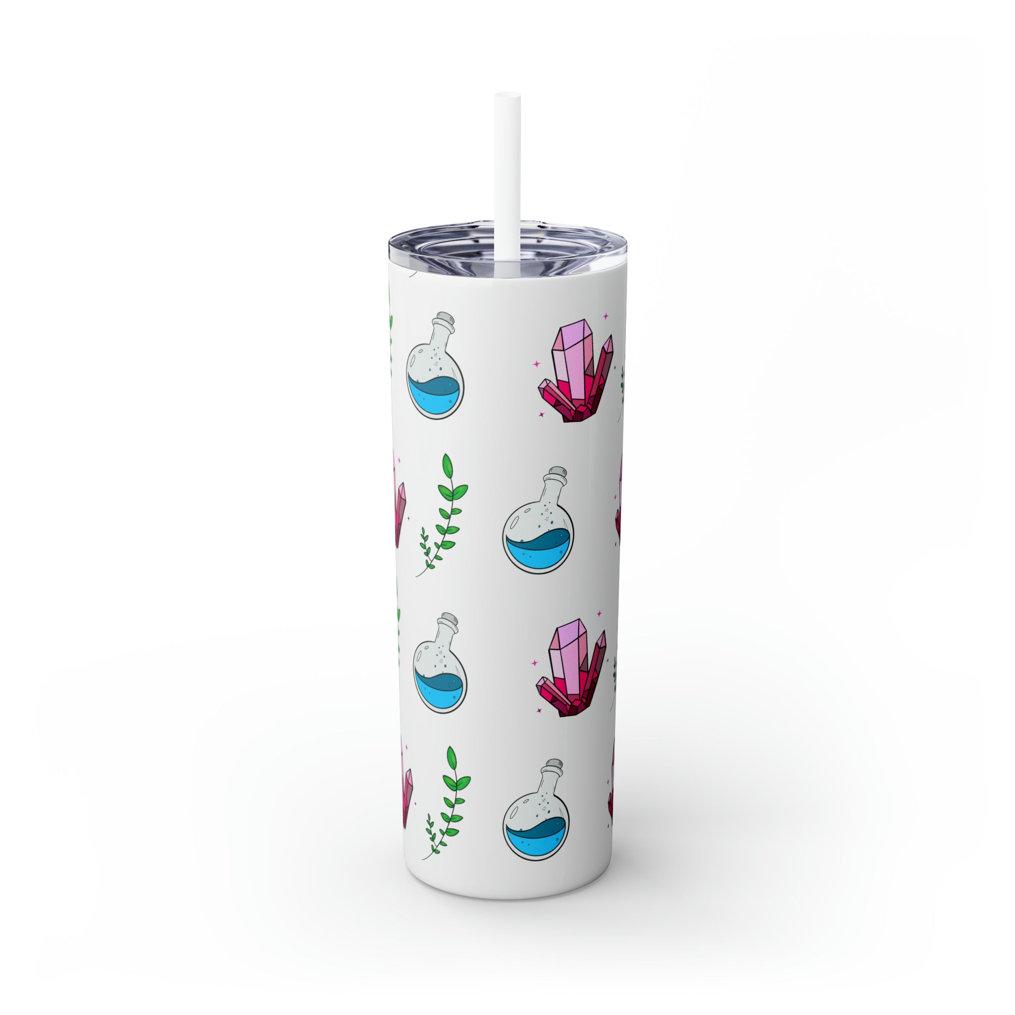 Gem Plant Potion Skinny Tumbler with Straw, 20oz