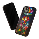 Load image into Gallery viewer, Stained Glass Effect iPhone Tough Case, Floral Phone Case
