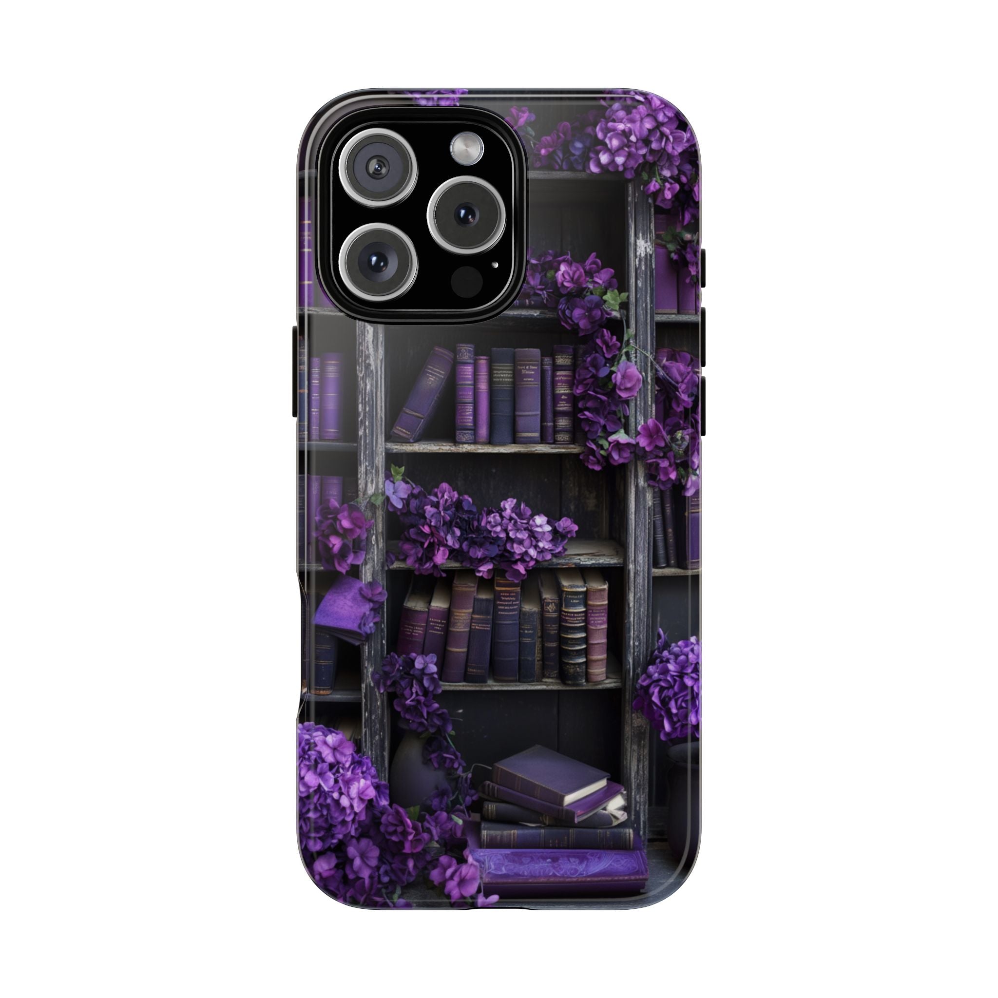 Gothic Purple Books iPhone Case