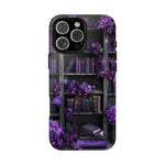 Load image into Gallery viewer, Gothic Purple Books iPhone Case
