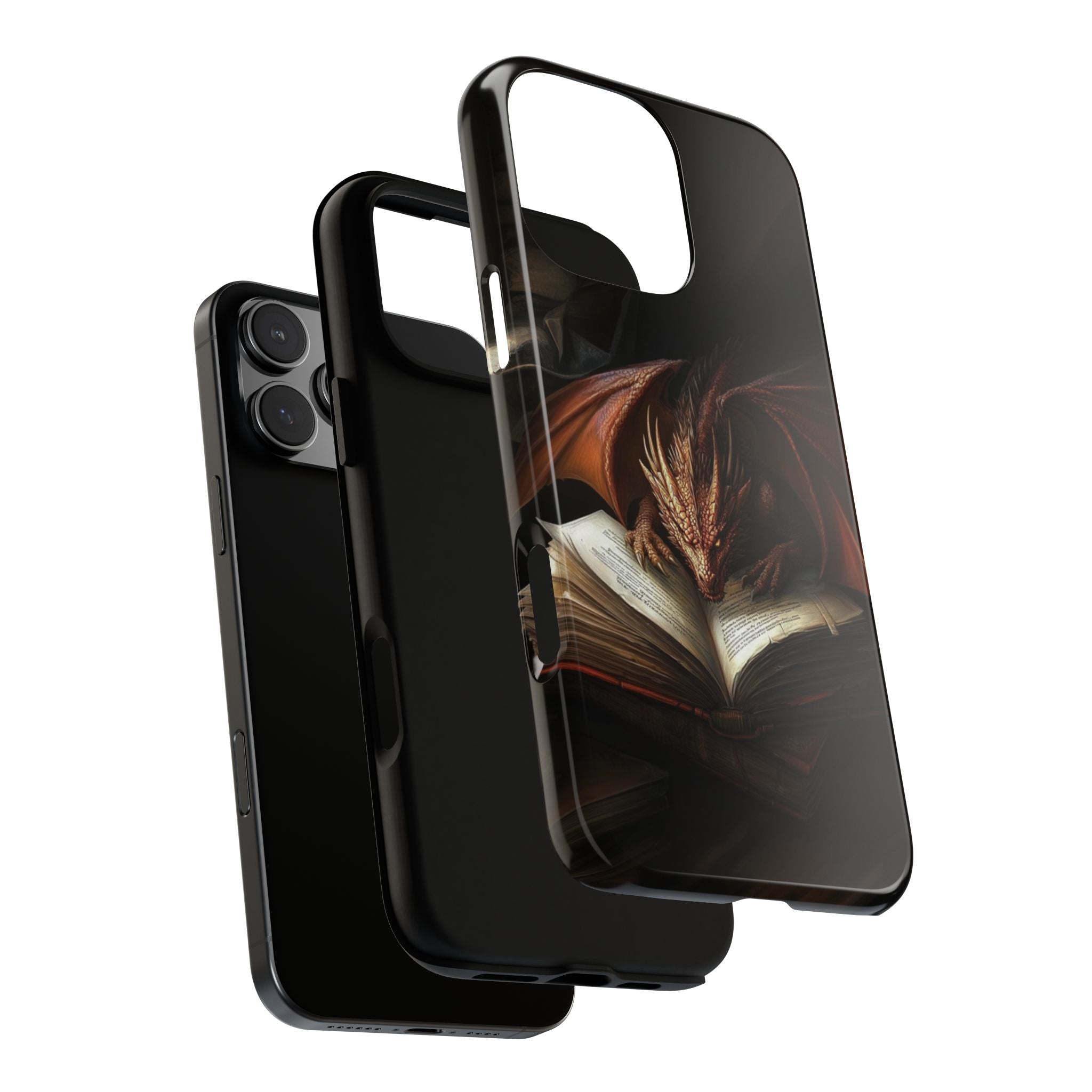 Book Dragon iPhone Tough Case, Fantasy Phone Case, Bookish Phone Case