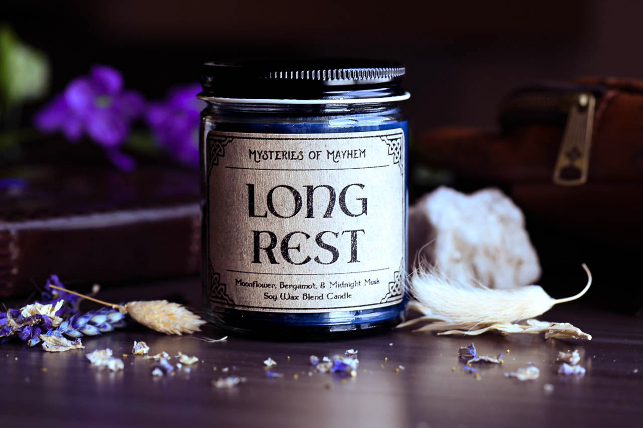 Long Rest -Moonflower, Bergamot, and Midnight Musk Scented Candle