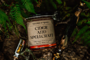 Cider and Spellcraft - Mulled Apple, Peach, & Cinnamon Scented Candle