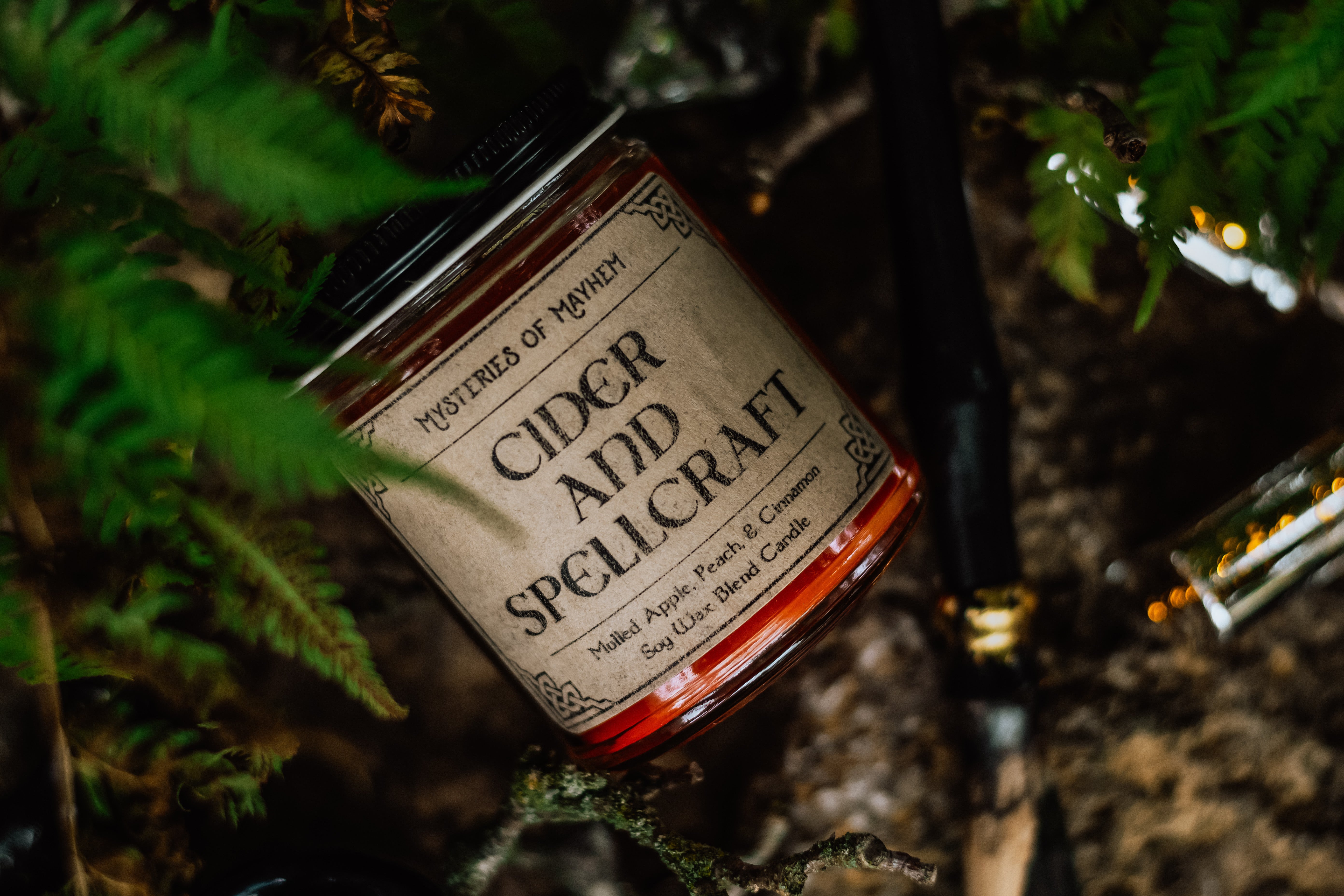 Cider and Spellcraft - Mulled Apple, Peach, & Cinnamon Scented Candle