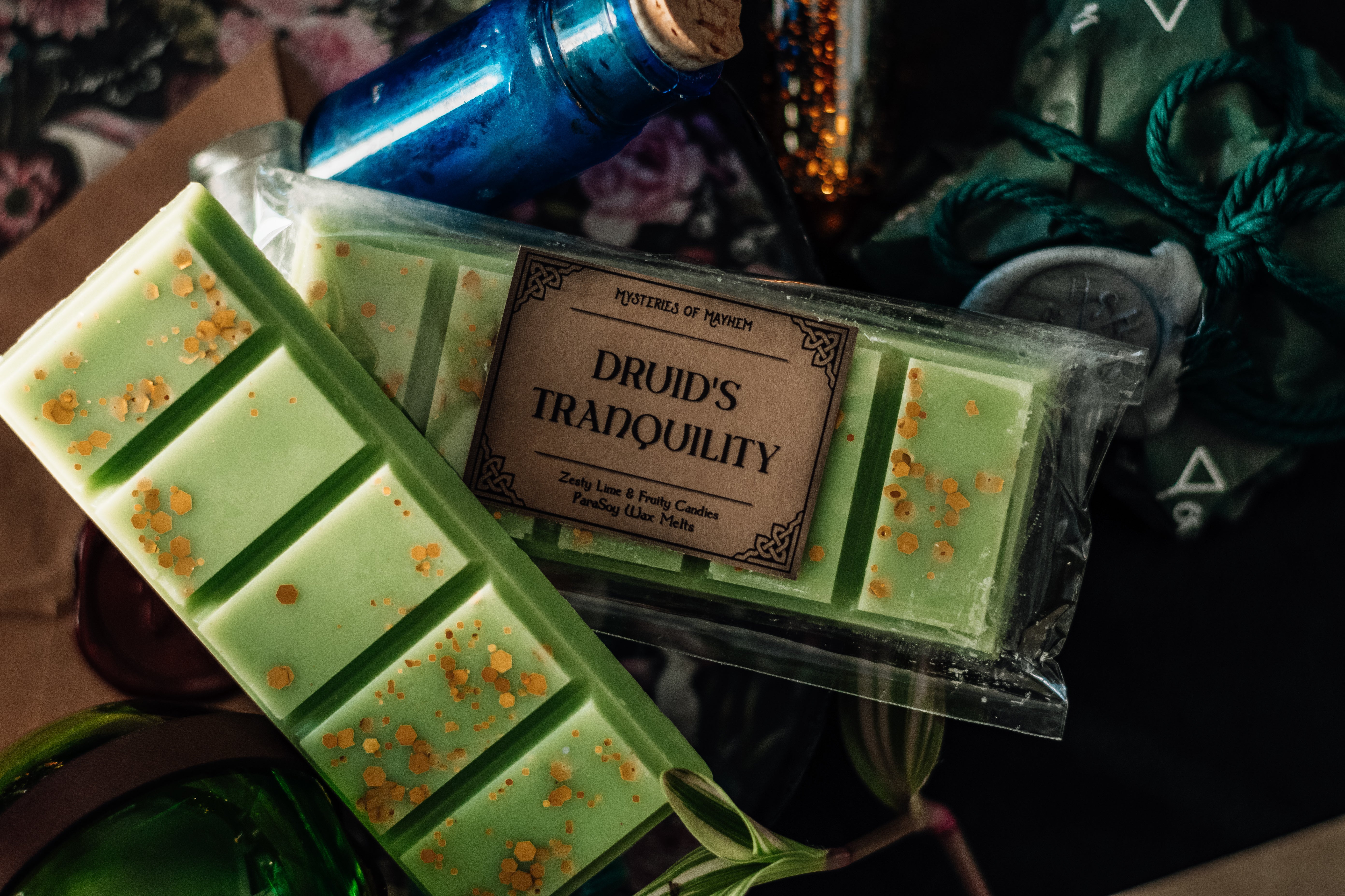 Druid's Tranquility Wax Snap Bar -  Zesty Lime and Fruity Candies Scented