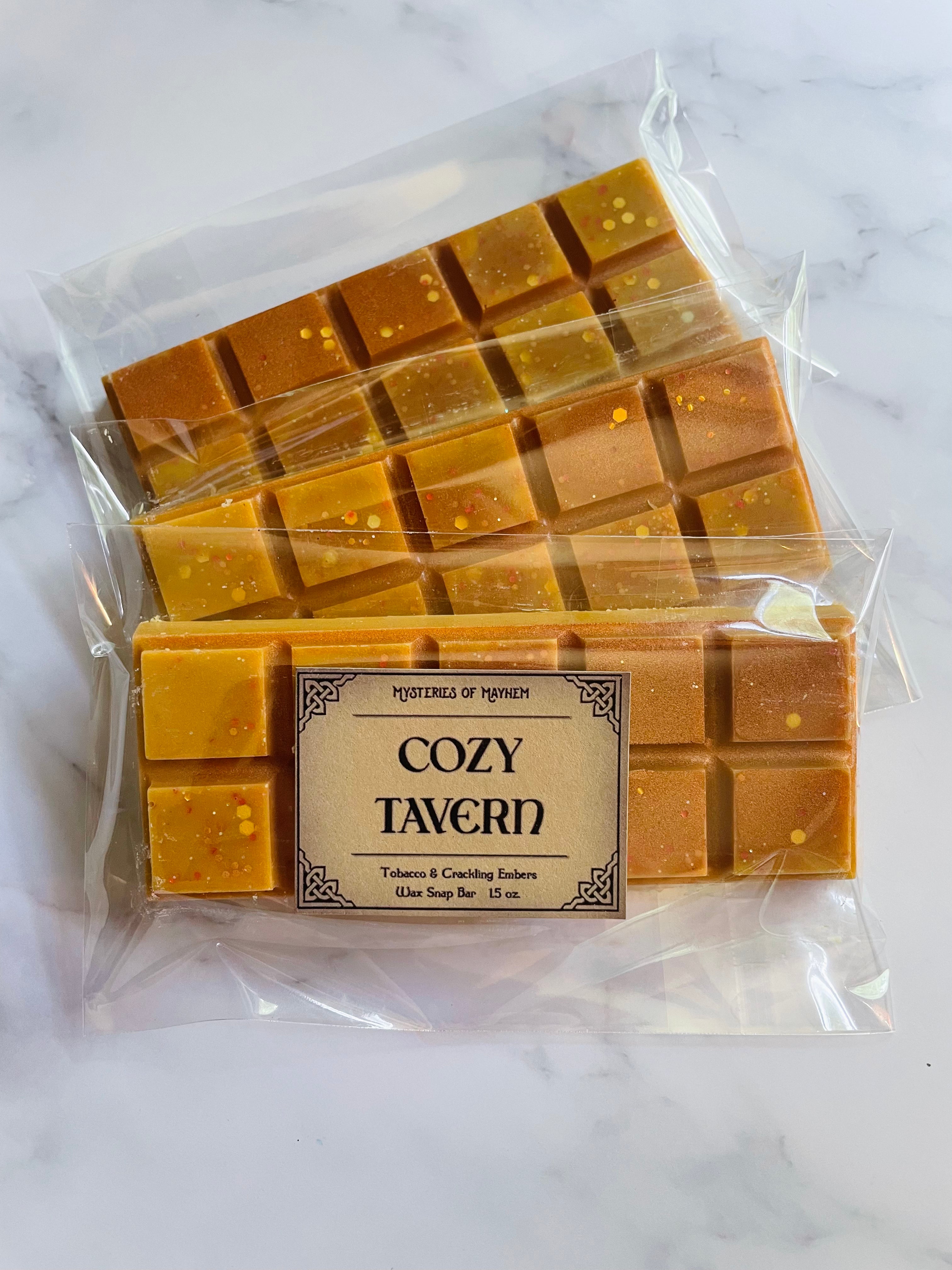 Cozy Tavern Wax Snap Bar - Tobacco & Crackling Embers Scented